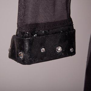 Vintage Black Sheer Stretchy Costume Jumpsuit